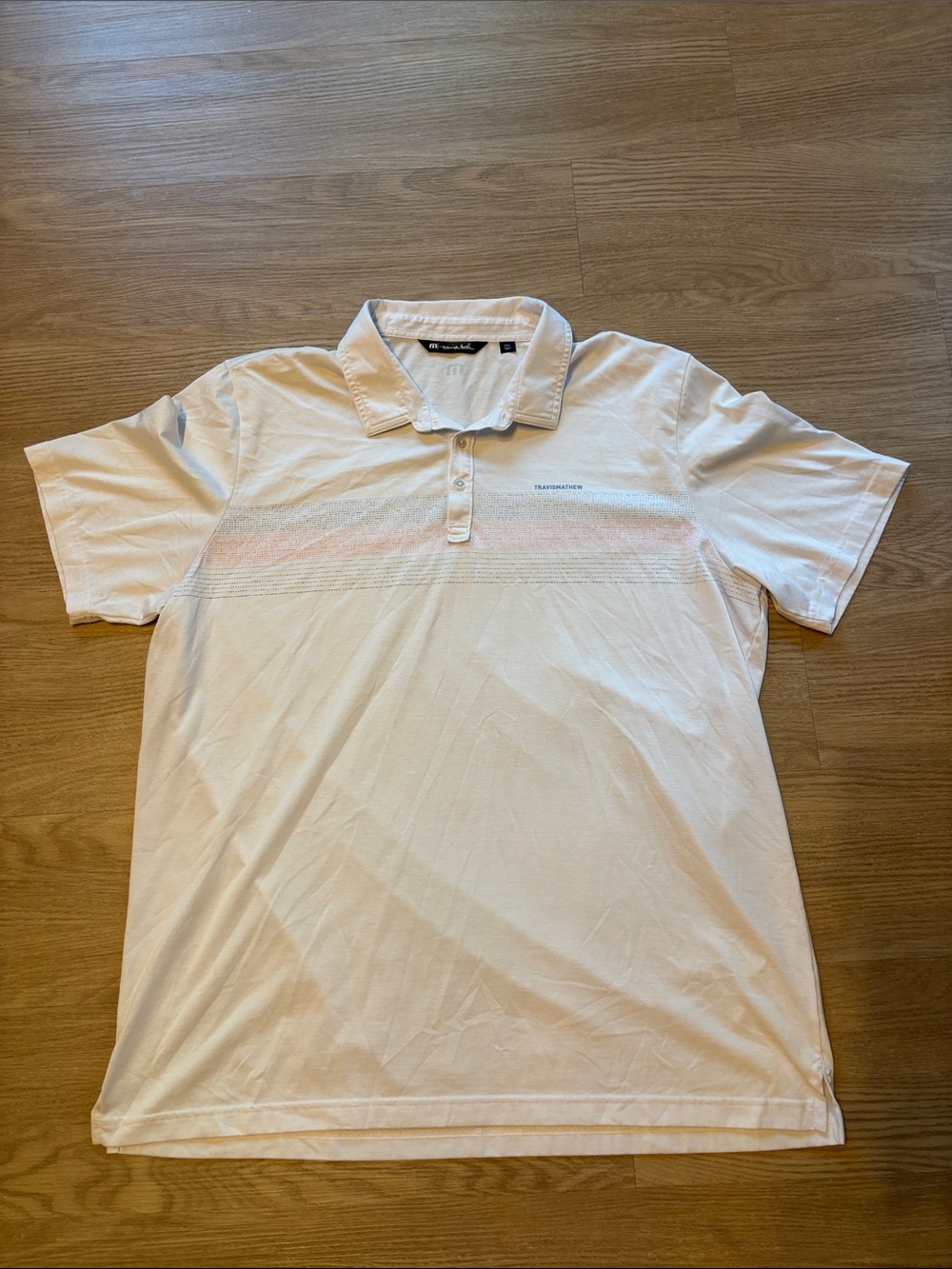 Travis Mathew Men’s XXXL Gulf Side Print Golf Polo White